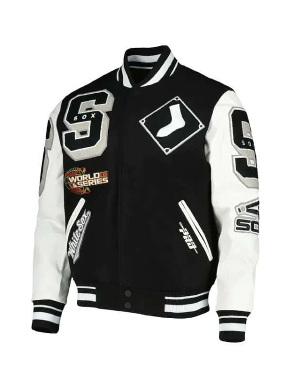 Chicago White Sox Mashup Varsity Black and White Jacket