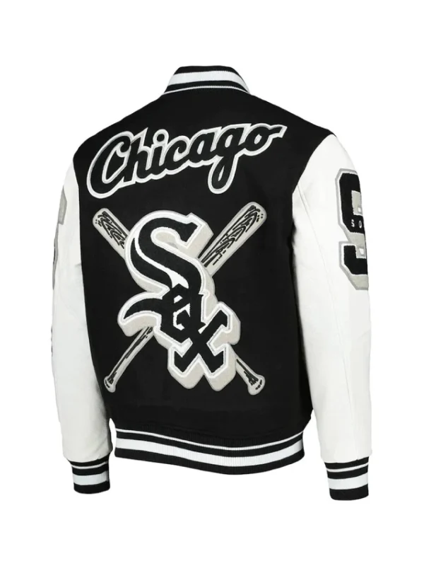 Chicago White Sox Mashup Varsity Black and White Jacket