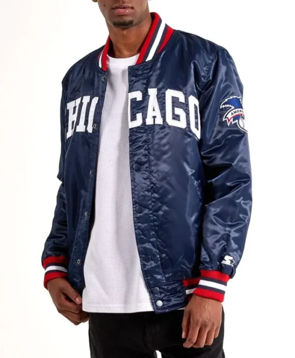 Chicago White Sox Navy Varsity Satin Jacket