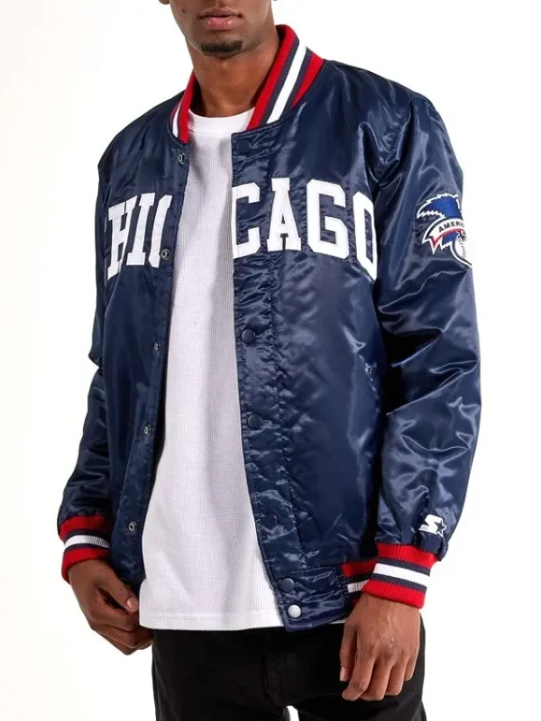 Chicago White Sox Navy Varsity Satin Jacket