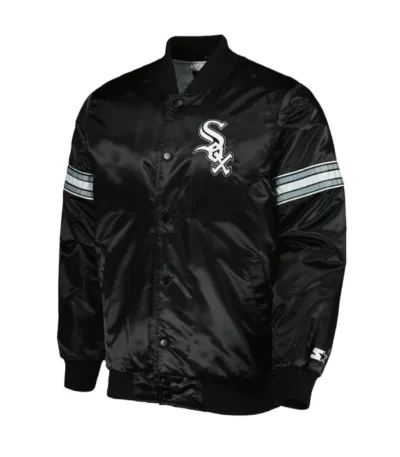 Chicago White Sox Pick & Roll Black Satin Jacket