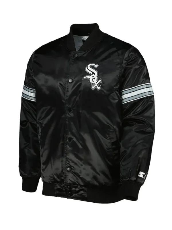 Chicago White Sox Pick & Roll Black Satin Jacket