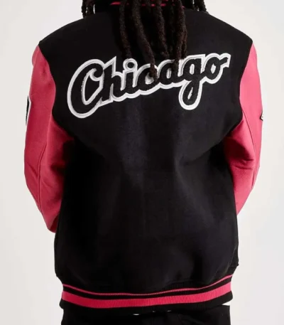 Chicago White Sox Varsity Pink and Black Jacket