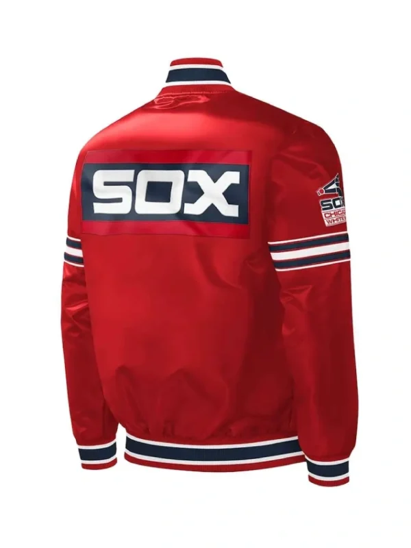 Chicago White Sox Slider Red Varsity Satin Jacket