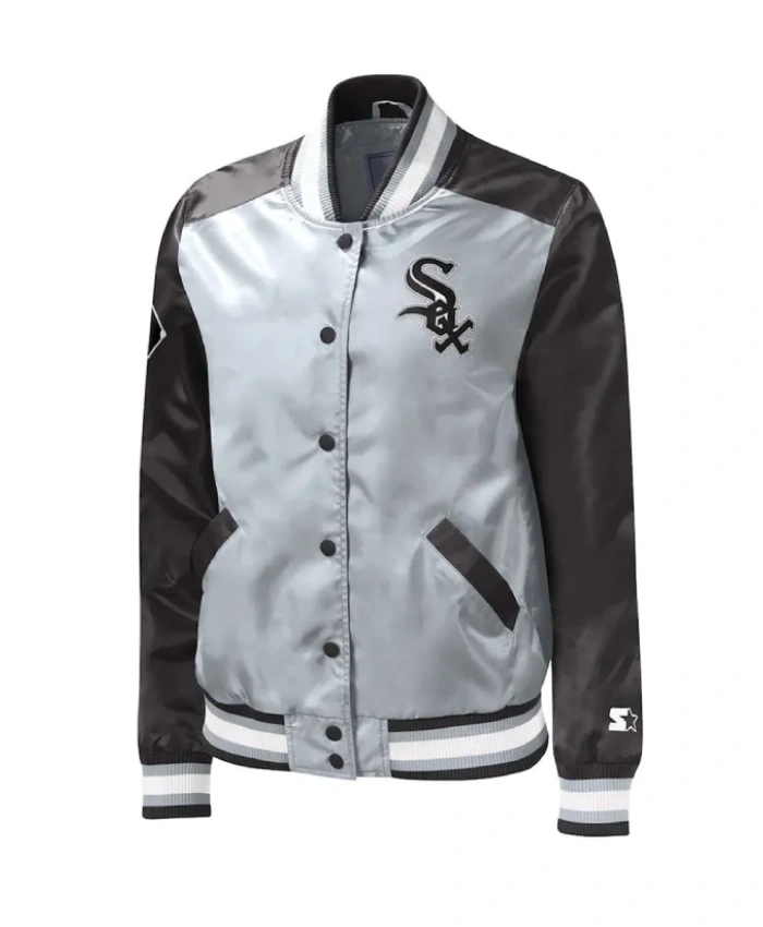 Chicago White Sox The Legend Silver and Black Jacket Chicago White Sox The Legend Silver and Black Jacket