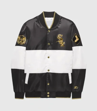 Chicago White Sox Ty Mopkins Black and White Satin Jacket