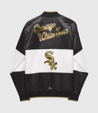 Chicago White Sox Ty Mopkins Black and White Satin Jacket