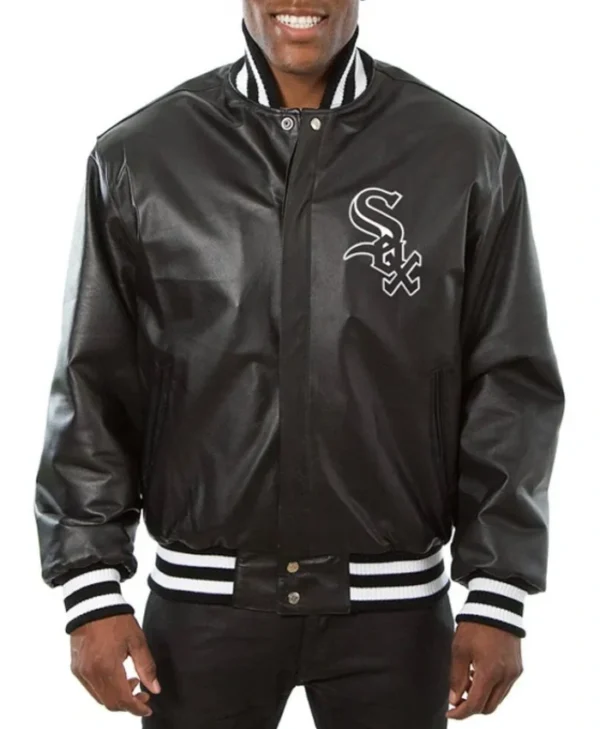 Chicago White Sox Varsity Black Leather Jacket