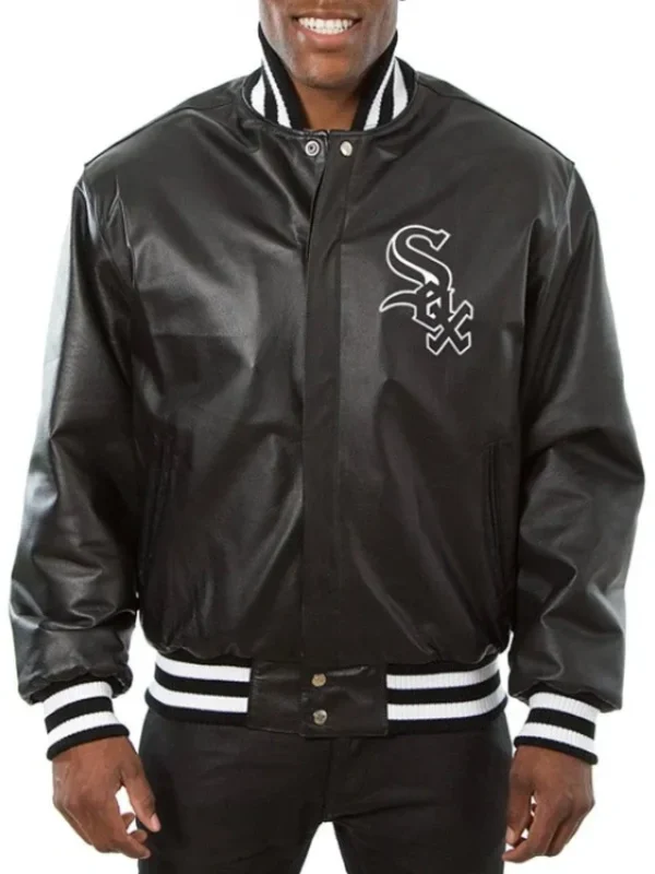 Chicago White Sox Varsity Black Leather Jacket