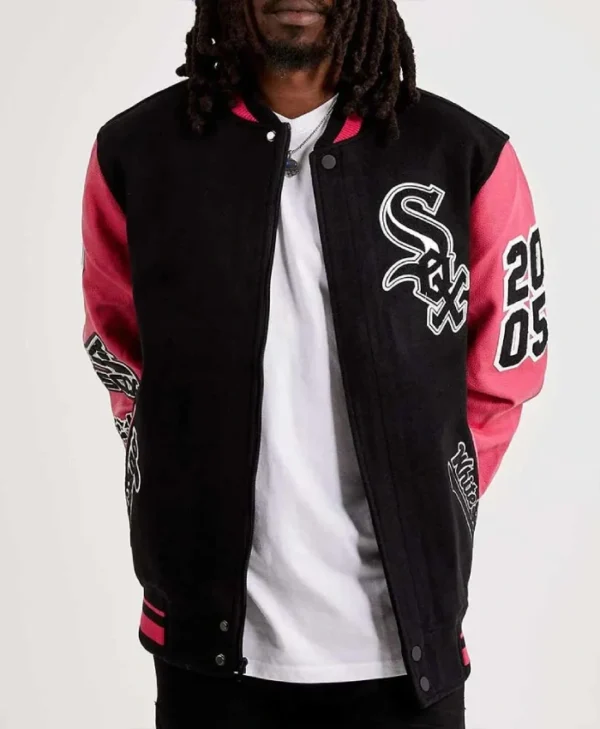 Chicago White Sox Varsity Pink and Black Jacket