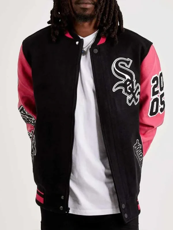 Chicago White Sox Varsity Pink and Black Jacket