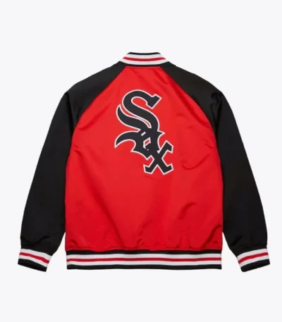 Chicago White Sox Vintage Logo Double Clutch Red Satin Jacket