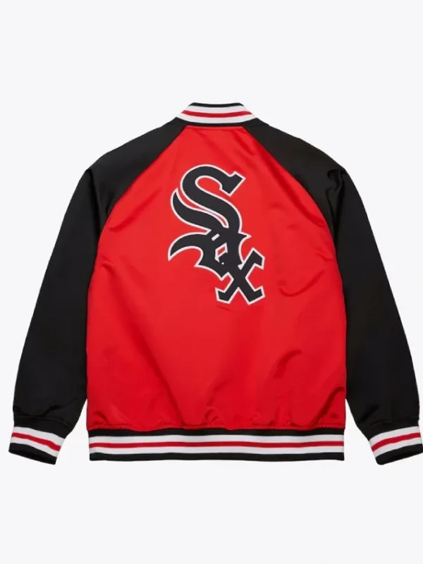 Chicago White Sox Vintage Logo Double Clutch Red Satin Jacket