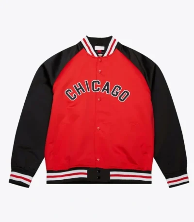 Chicago White Sox Vintage Logo Double Clutch Red Satin Jacket