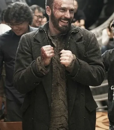 Chris Evans Snowpiercer Curtis Everett Black Coat
