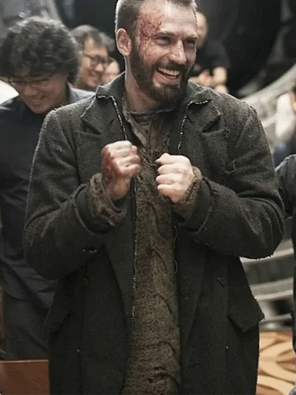 Chris Evans Snowpiercer Curtis Everett Black Coat