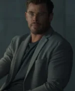 Chris Hemsworth Spiderhead Grey Blazer