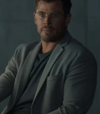 Chris Hemsworth Spiderhead Grey Blazer