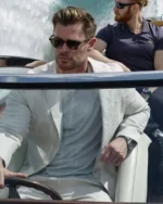 Chris Hemsworth Spiderhead White Suit
