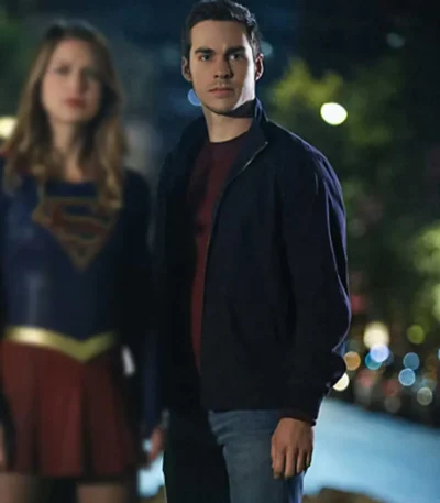 Chris Wood Supergirl Mon-El Black Jacket