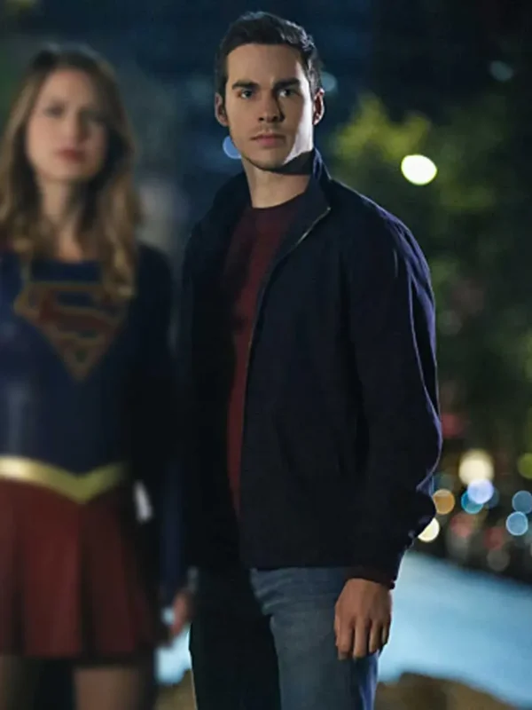 Chris Wood Supergirl Mon-El Black Jacket
