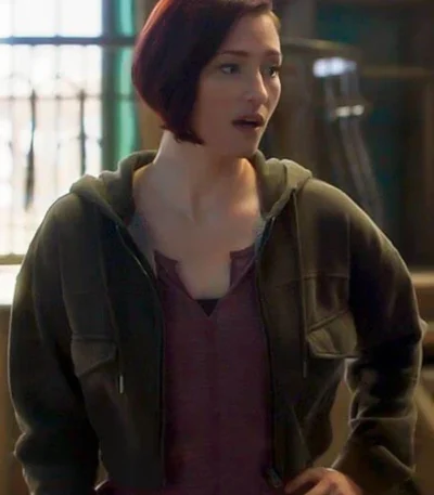 Chyler Leigh Supergirl S06 Alex Danvers Cropped Hooded Jacket