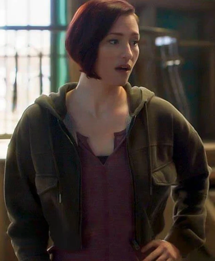Chyler Leigh Supergirl S06 Alex Danvers Cropped Hooded Jacket Chyler Leigh Supergirl S06 Alex Danvers Cropped Hooded Jacket