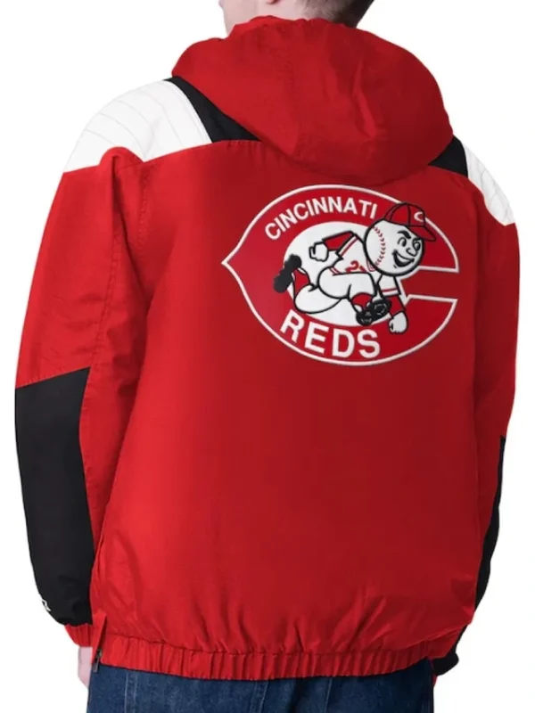 Red Cincinnati Reds Charger Half-Zip Pullover Jacket