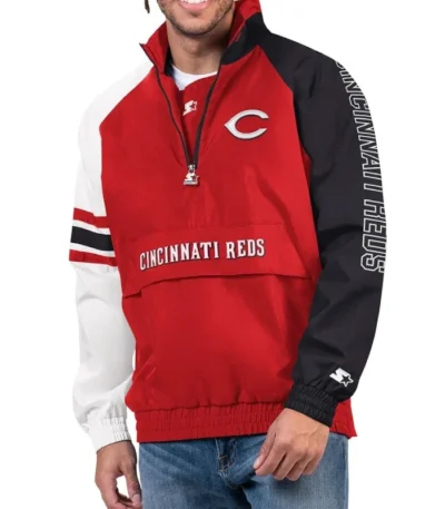 Cincinnati Reds Elite Half Zip Pullover Jacket