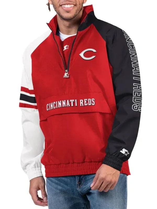 Cincinnati Reds Elite Half Zip Pullover Jacket