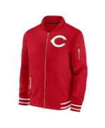 Cincinnati Reds Full-Zip Red Bomber Jacket