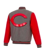 Gray/Red Cincinnati Reds Varsity Wool Jacket