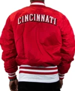 MA-1 Cincinnati Reds Red Bomber Satin Jacket