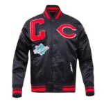 Cincinnati Reds Mashup Classic Rib Satin Jacket