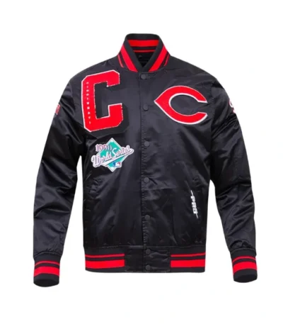 Cincinnati Reds Mashup Classic Rib Satin Jacket