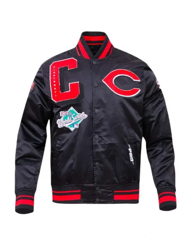 Cincinnati Reds Mashup Classic Rib Satin Jacket