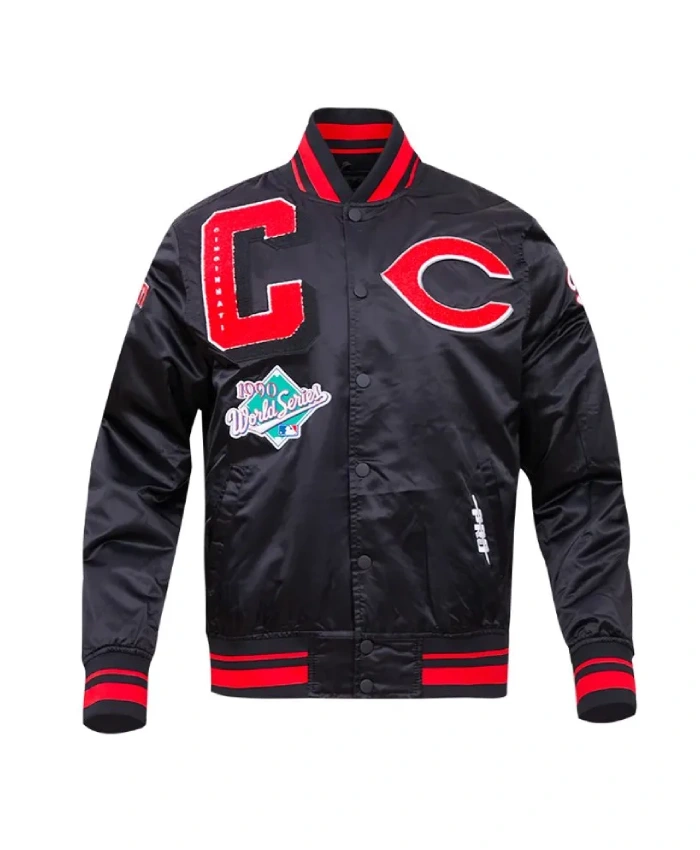 Cincinnati Reds Mashup Classic Rib Satin Jacket Cincinnati Reds Mashup Classic Rib Satin Jacket