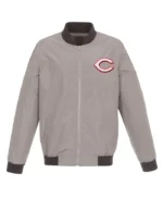 Cincinnati Reds Nylon Zip-Up Bomber Jacket