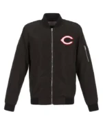Cincinnati Reds Nylon Zip-Up Bomber Jacket