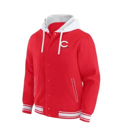 Cincinnati Reds Red Cotton Hooded Jacket