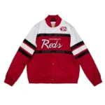 Cincinnati Reds Special Script Heavyweight Varsity Satin Jacket