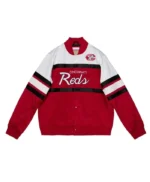 Cincinnati Reds Special Script Heavyweight Varsity Satin Jacket