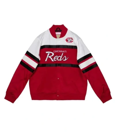 Cincinnati Reds Special Script Heavyweight Varsity Satin Jacket