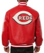 Cincinnati Reds Red Varsity Leather Jacket