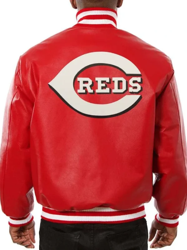 Cincinnati Reds Red Varsity Leather Jacket