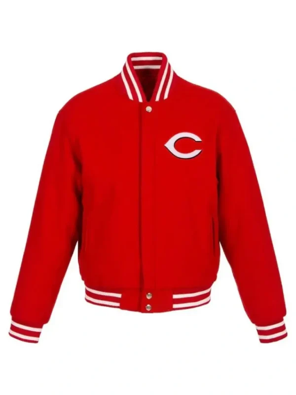 Cincinnati Reds Varsity Red Wool Jacket