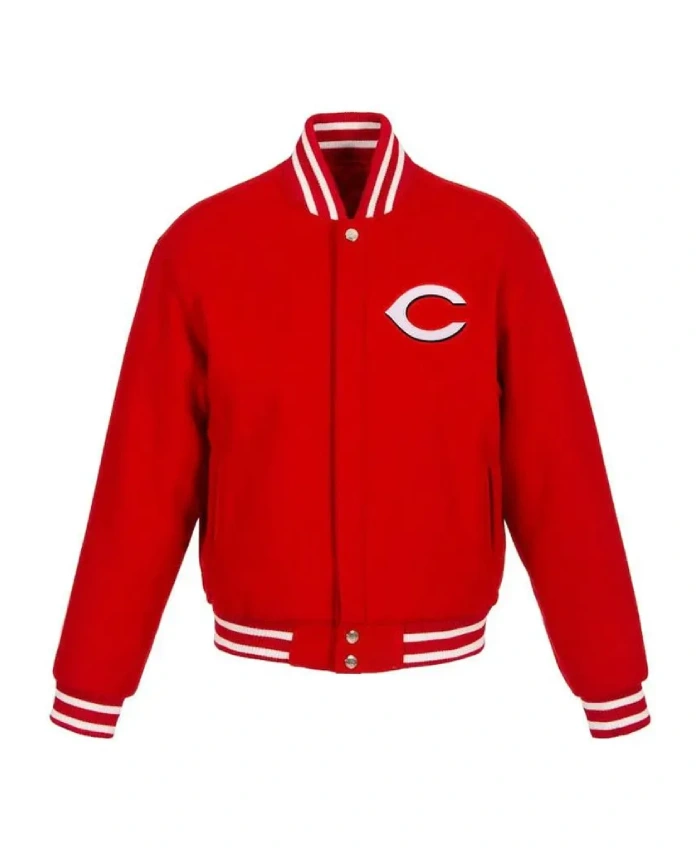 Cincinnati Reds Varsity Red Wool Jacket Cincinnati Reds Varsity Red Wool Jacket