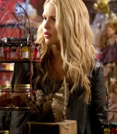 Claire Holt The Originals Black Leather Jacket