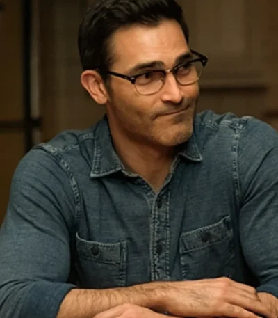 Clark Kent Superman and Lois S04 Blue Denim Shirt