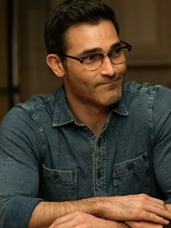 Clark Kent Superman and Lois S04 Blue Denim Shirt